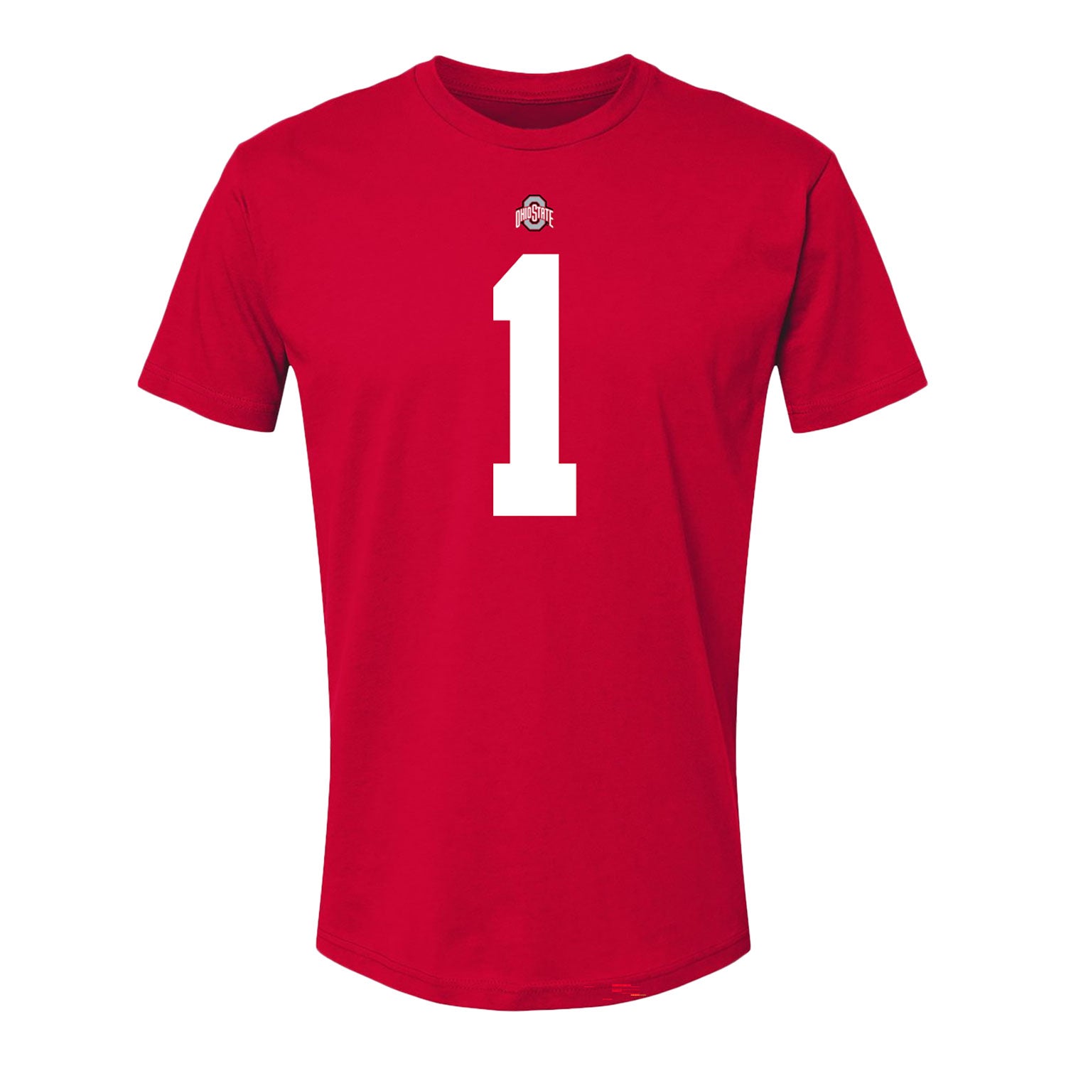 Ohio State Buckeyes Davison Igbinosun #1 Student Athlete T-Shirt - Front View