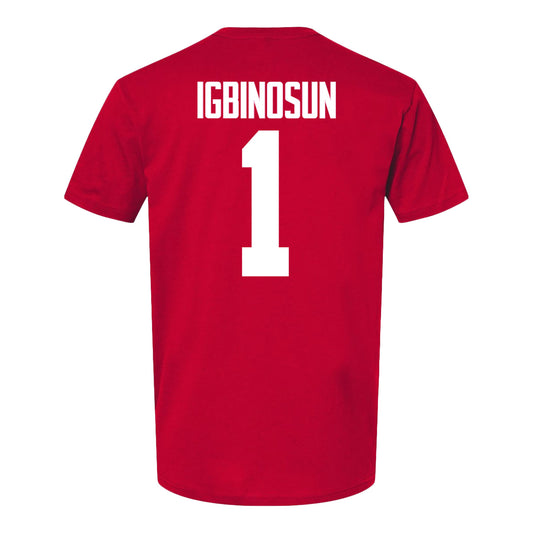 Ohio State Buckeyes Davison Igbinosun #1 Student Athlete T-Shirt - Back View