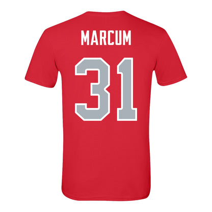 Ohio State Buckeyes Baseball Student Athlete T-Shirt #31 Caden Marcum - BAck View