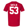 Ohio State Buckeyes Will Smith Jr. #53 Student Athlete Football T-Shirt - Back View