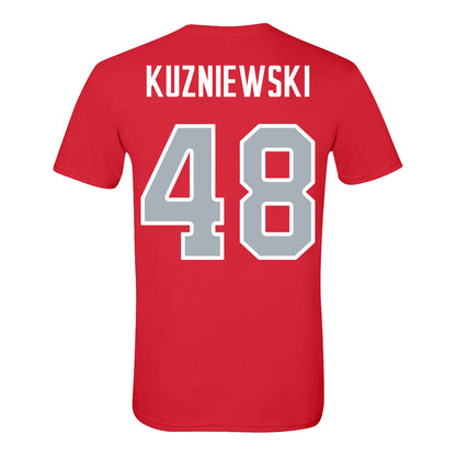 Ohio State Buckeyes Baseball Student Athlete T-Shirt #48 Gavin Kuzniewski - Back View