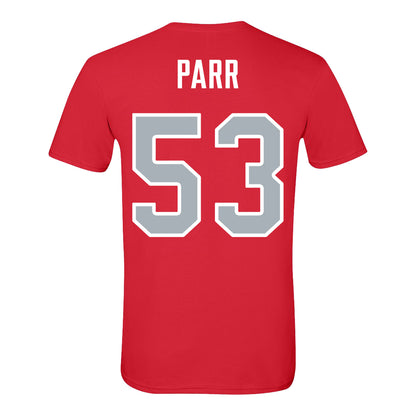 Ohio State Buckeyes Baseball Student Athlete T-Shirt #53 Jacob Parr - Back view