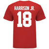 Ohio State Buckeyes Marvin Harrison Jr. #18 Student Athlete T-Shirt - In Scarlet - Back View