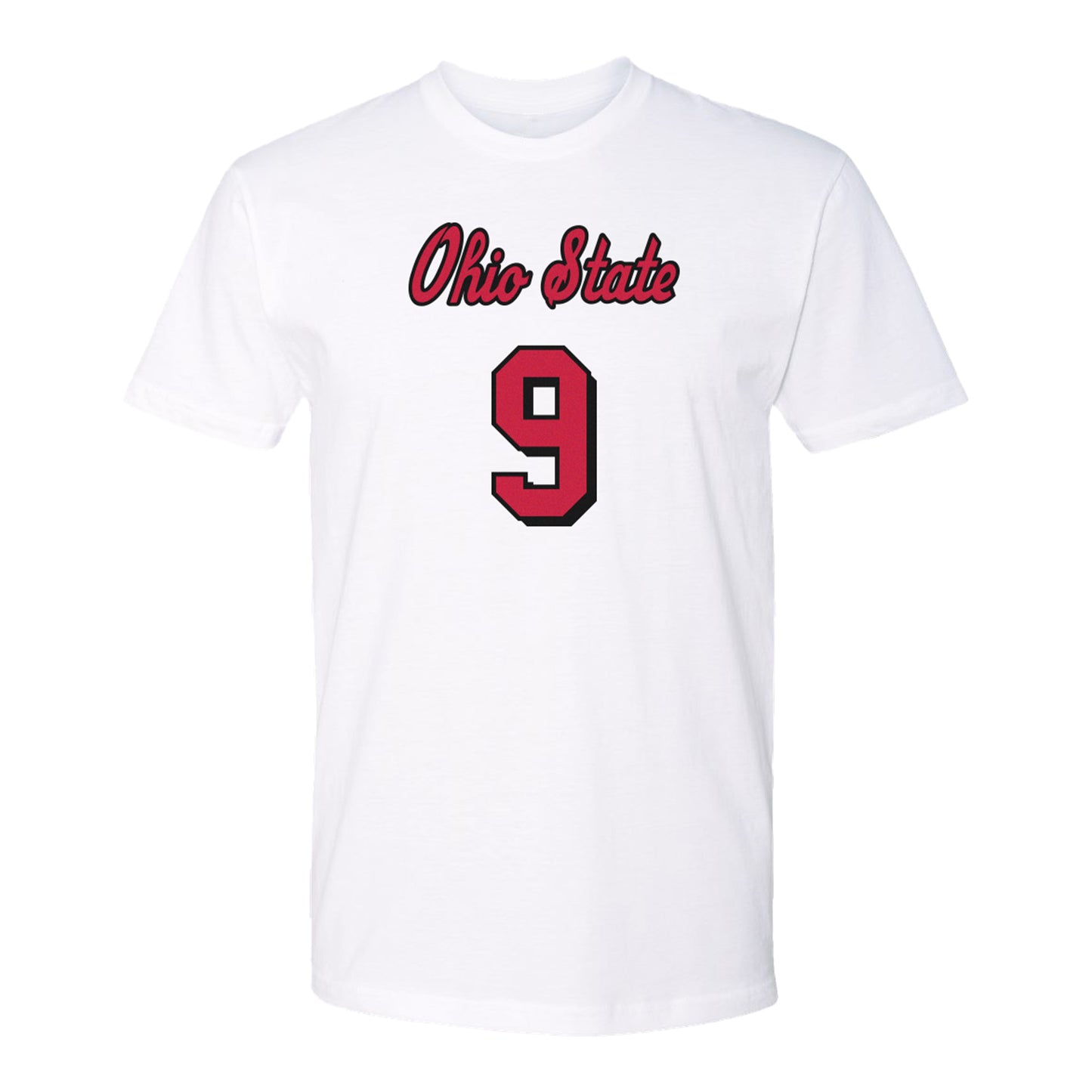 Ohio State Volleyball Student Athlete T-Shirt #9 Mia Tuman - In White - Front View