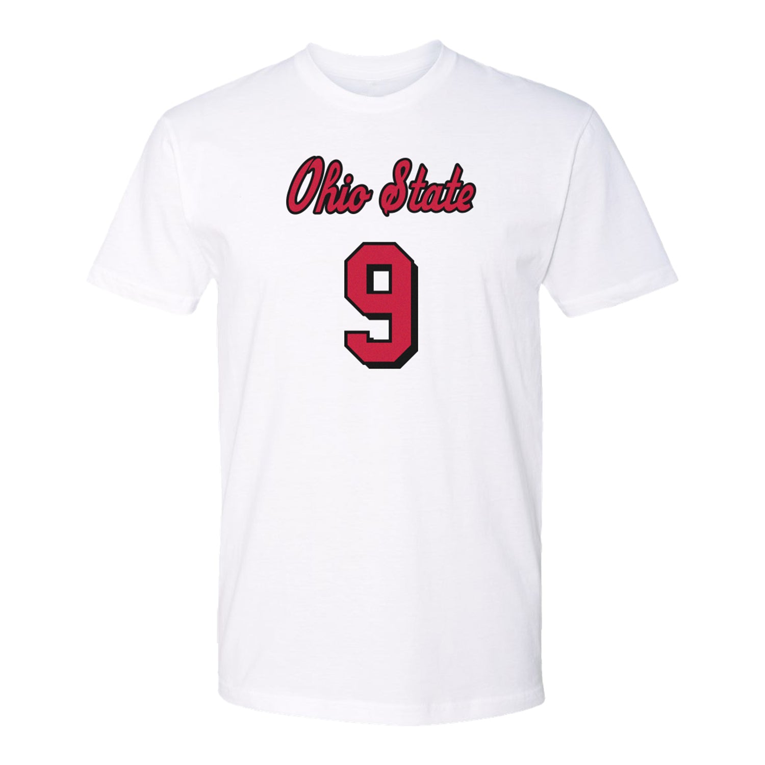 Ohio State Volleyball Student Athlete T-Shirt #9 Mia Tuman - In White - Front View