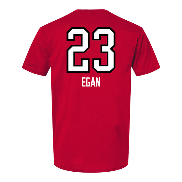 Ohio State Volleyball Student Athlete T-Shirt #23 Grace Egan - In Scarlet - Back View