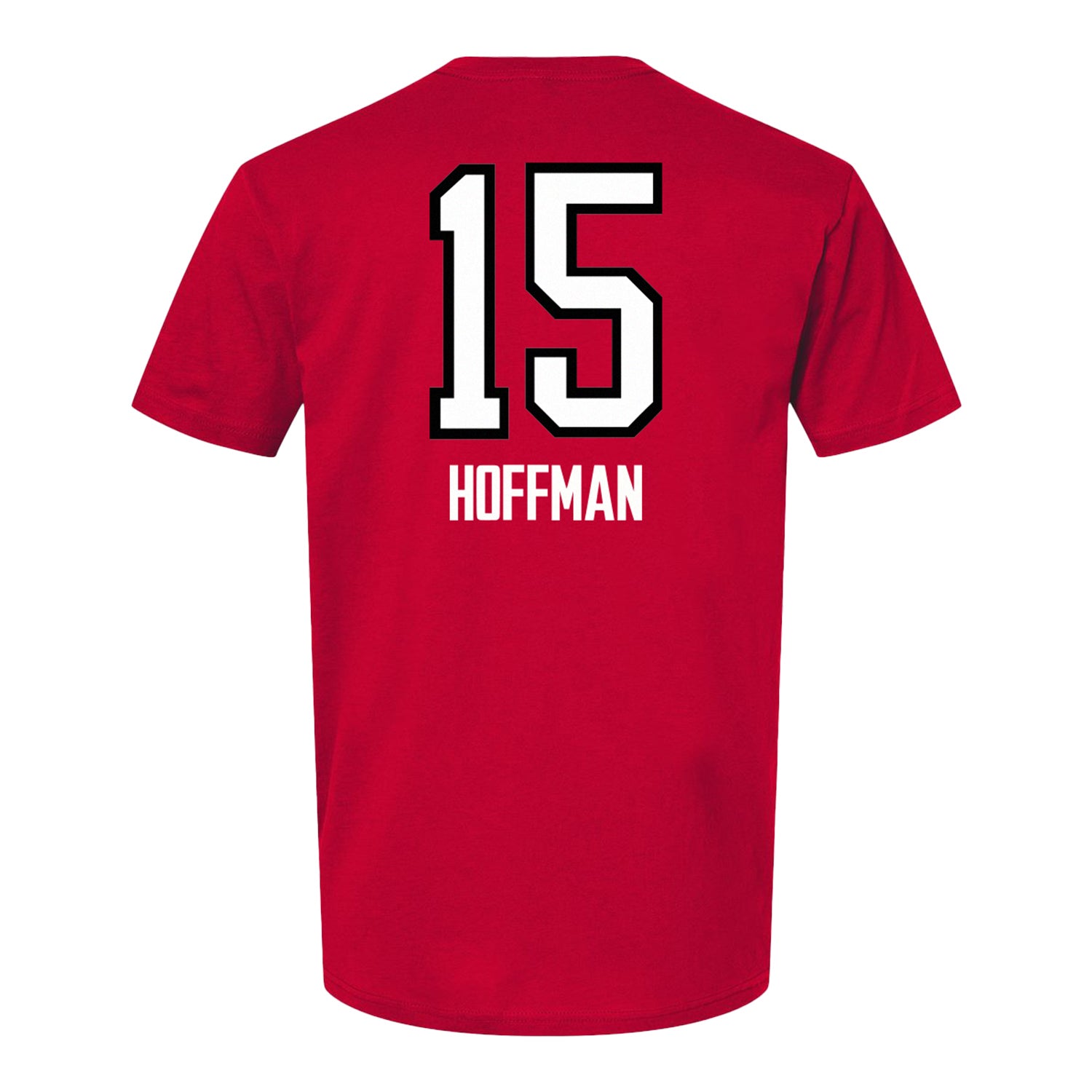 Ohio State Volleyball Student Athlete T-Shirt #15 Kaitlyn Hoffman - In Scarlet - Back View