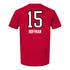 Ohio State Volleyball Student Athlete T-Shirt #15 Kaitlyn Hoffman - In Scarlet - Back View