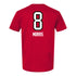 Ohio State Volleyball Student Athlete T-Shirt #8 Anna Morris - In Scarlet - Back View