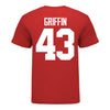 Ohio State Buckeyes #43 Diante Griffin Student Athlete Football T-Shirt - In Scarlet - Back View