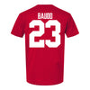 Ohio State Buckeyes Nolan Baudo #23 Student Athlete Football T-Shirt - Back View