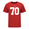 Ohio State Buckeyes Josh Fryar #70 Student Athlete Football T-Shirt - In Scarlet - Front View