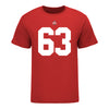 Ohio State Buckeyes Julian Goines-Jackson #63 Student Athlete Football T-Shirt - In Scarlet - Front View