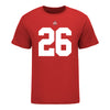Ohio State Buckeyes Cedrick Hawkins #26 Student Athlete Football T-Shirt - In Scarlet - Front View