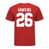 Ohio State Buckeyes Cedrick Hawkins #26 Student Athlete Football T-Shirt - In Scarlet - Back View