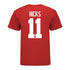 Ohio State Buckeyes C.J. Hicks #11 Student Athlete Football T-Shirt - In Scarlet - Back View