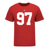 Ohio State Buckeyes Kenyatta Jackson Jr. #97 Student Athlete Football T-Shirt - In Scarlet - Front View