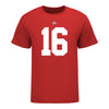 Ohio State Buckeyes Mason Maggs #16 Student Athlete Football T-Shirt - In Scarlet - Front View