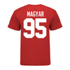 Ohio State Buckeyes Casey Magyar #95 Student Athlete Football T-Shirt - In Scarlet - Back View