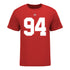 Ohio State Buckeyes Jason Moore #94 Student Athlete Football T-Shirt - In Scarlet - Front View