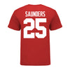 Ohio State Buckeyes Kai Saunders #25 Student Athlete Football T-Shirt - In Scarlet - Back View