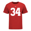 Ohio State Buckeyes Brennen Schramm #34 Student Athlete Football T-Shirt - In Scarlet - Front View