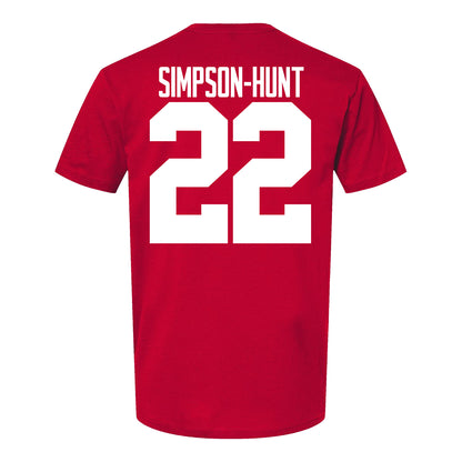 Ohio State Buckeyes Calvin Simpson-Hunt #22 Student Athlete Football T-Shirt - Back View