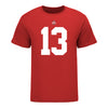 Ohio State Buckeyes Kye Stokes #13 Student Athlete Football T-Shirt - In Scarlet - Front View