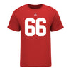 Ohio State Buckeyes Enokk Vimahi #66 Student Athlete Football T-Shirt - In Scarlet - Front View