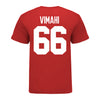 Ohio State Buckeyes Enokk Vimahi #66 Student Athlete Football T-Shirt - In Scarlet - Back View