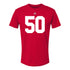 Ohio State Buckeyes Alec DelSignore #50 Student Athlete Football T-Shirt - Front View