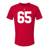 Ohio State Buckeyes Zen Michalski #65 Student Athlete Football T-Shirt - Front View