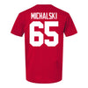 Ohio State Buckeyes Zen Michalski #65 Student Athlete Football T-Shirt - Back View