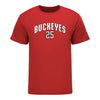 Ohio State Buckeyes Men's Hockey Student Athlete #25 Sam Deckhut T-Shirt - Front View
