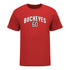 Ohio State Buckeyes Men's Hockey Student Athlete #60 Kristoffer Eberly T-Shirt - Front View