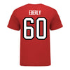 Ohio State Buckeyes Men's Hockey Student Athlete #60 Kristoffer Eberly T-Shirt - Back View