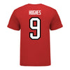 Ohio State Buckeyes Men's Hockey Student Athlete #9 Riley Hughes T-Shirt - Back View