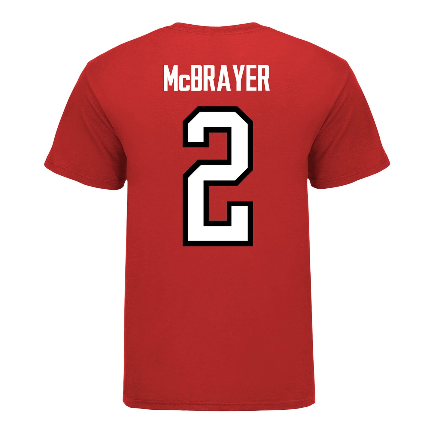 Ohio State Buckeyes Men's Hockey Student Athlete #2 Nathan McBrayer T-Shirt - Back View