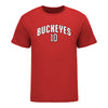 Ohio State Buckeyes Men's Hockey Student Athlete #10 Thomas Weis T-Shirt - Front View