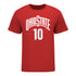 Ohio State Buckeyes Men's Basketball Student Athlete #10 Jamison Battle T-Shirt - Front View