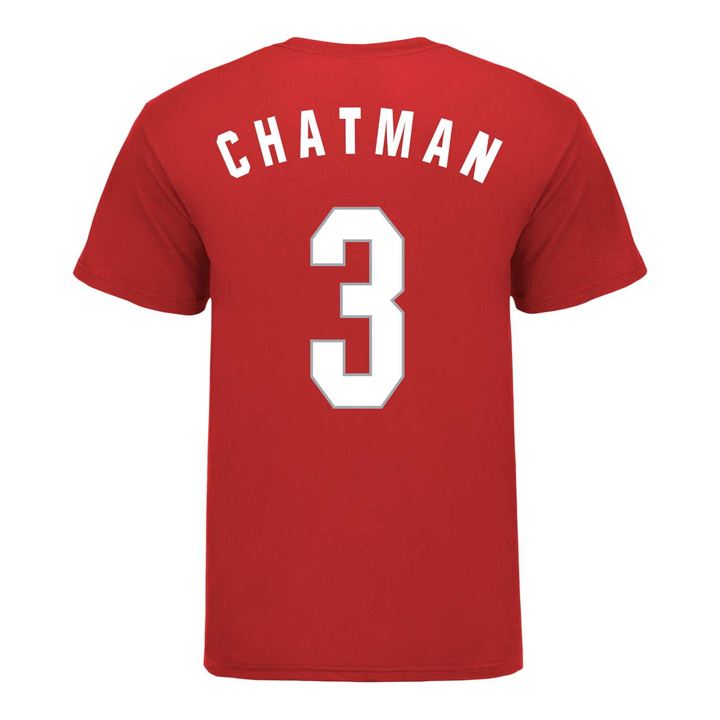 Ohio State Buckeyes Men's Basketball Student Athlete #3 Taison Chatman T-Shirt - Back View