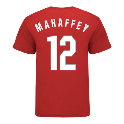 Ohio State Buckeyes Men's Basketball Student Athlete #12 Evan Mahaffey T-Shirt - Back View