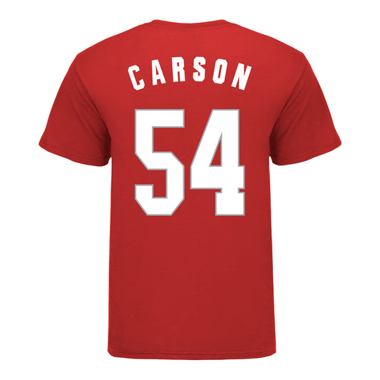 Ohio State Buckeyes Women's Basketball Student Athlete #54 Faith Carson T-Shirt - Back View