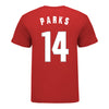 Ohio State Buckeyes Women's Basketball Student Athlete #14 Taiyer Parks T-Shirt - Back View