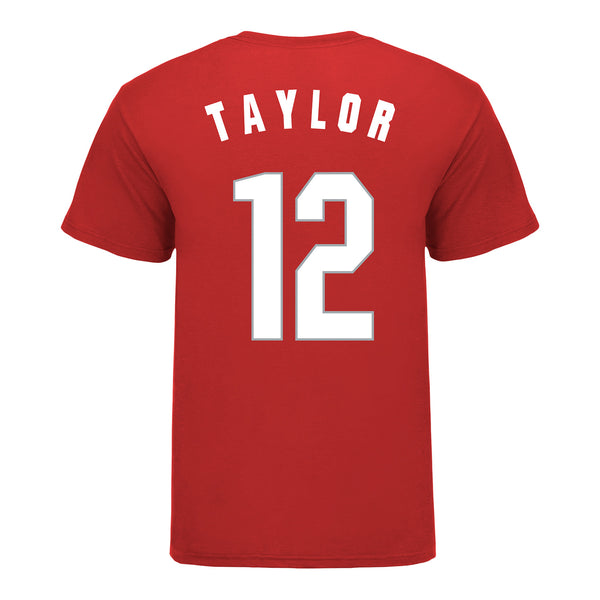 Ohio State Buckeyes Women's Basketball Student Athlete #12 Celeste Taylor T-Shirt - Back View