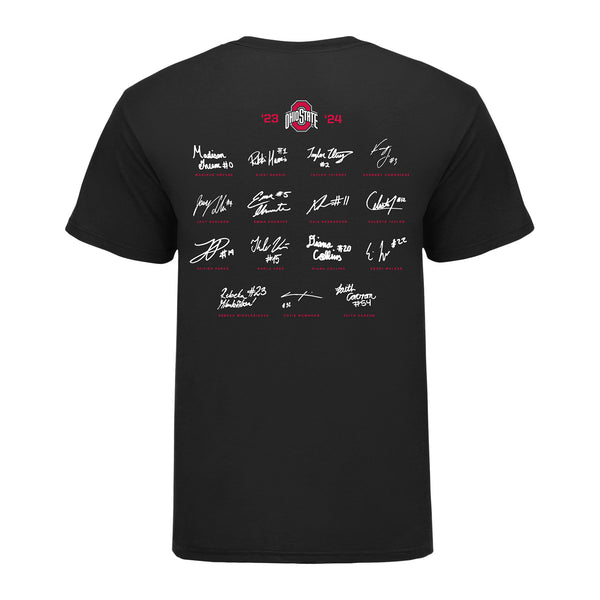 Ohio State Buckeyes Women's Basketball Team Signature T-Shirt - Back View