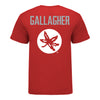 Ohio State Buckeyes Paddy Gallagher Student Athlete Wrestling T-Shirt In Scarlet - Back View