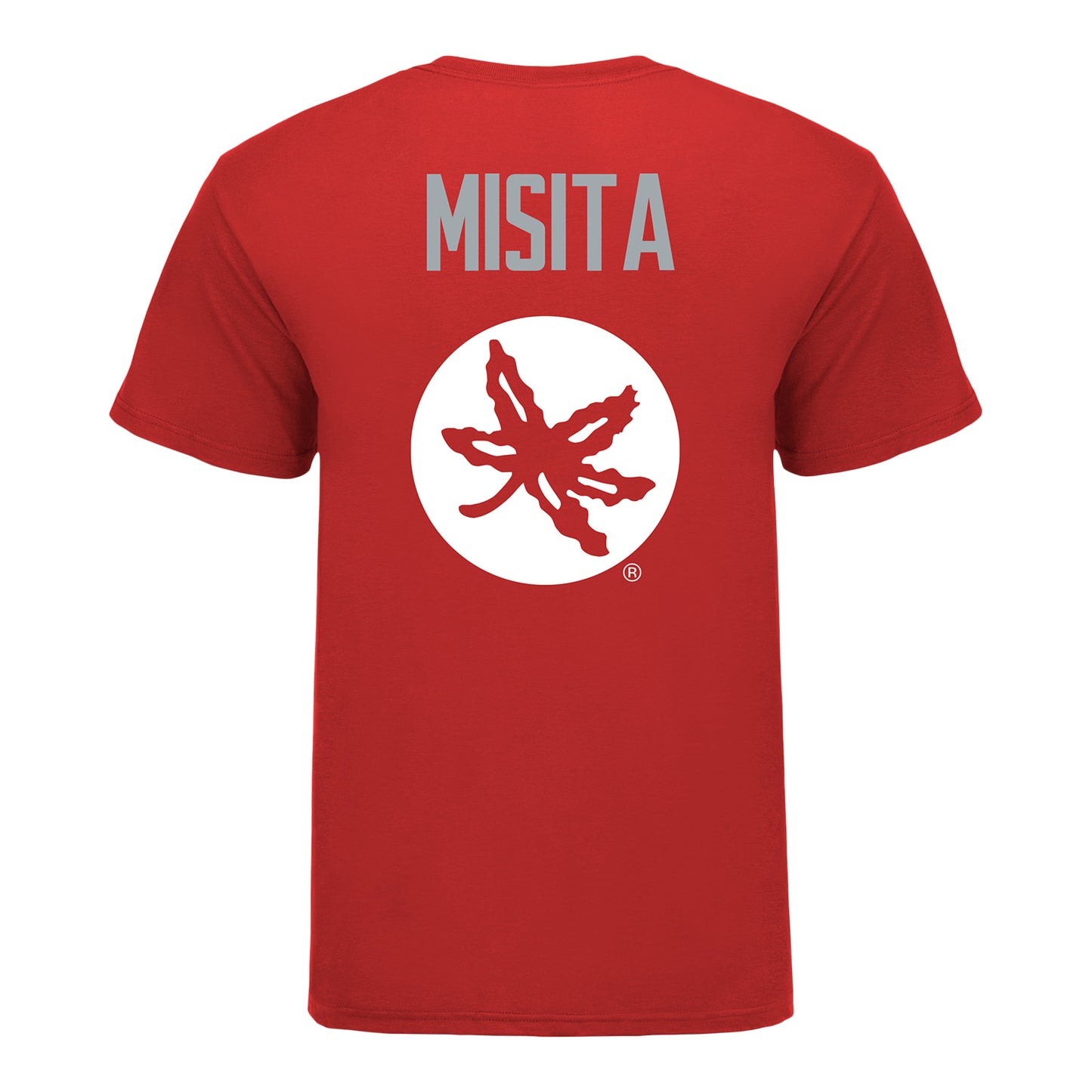 Ohio State Buckeyes Mike Misita Student Athlete Wrestling T-Shirt In Scarlet - Back View