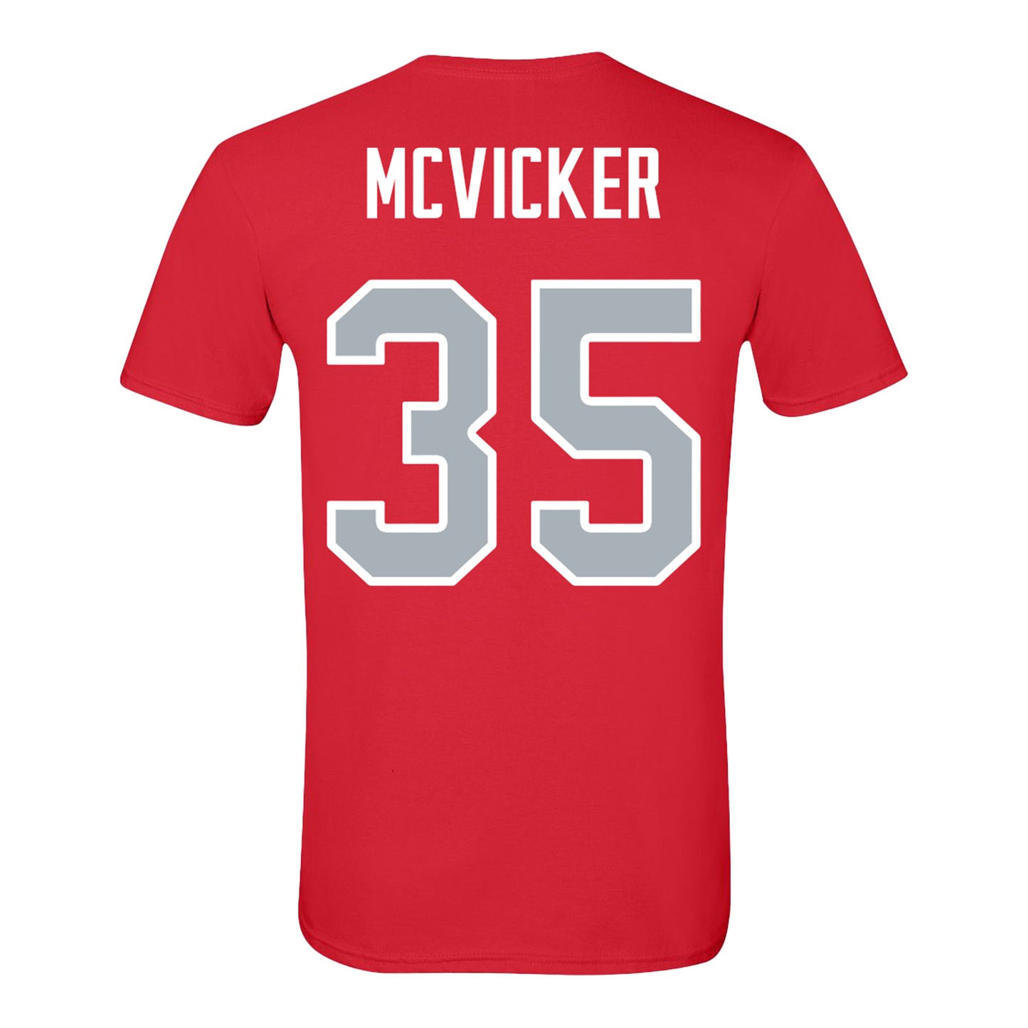 Ohio State Buckeyes Baseball Student Athlete T-Shirt #35 Lincoln McVicker - Back view