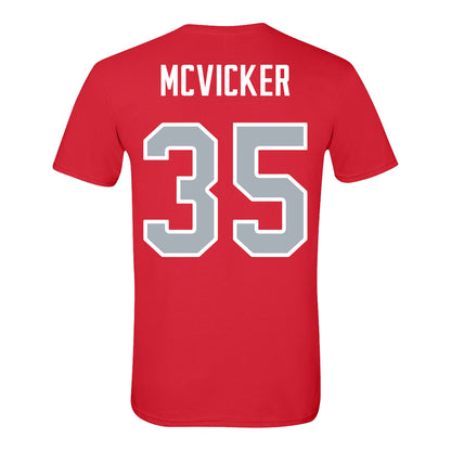 Ohio State Buckeyes Baseball Student Athlete T-Shirt #35 Lincoln McVicker - Back view